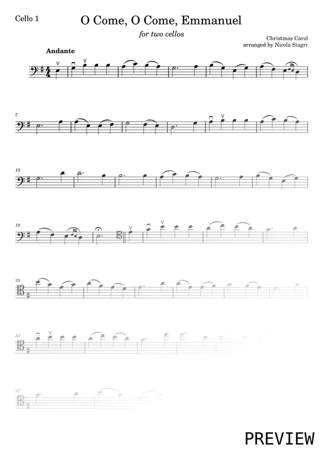 preview image of the contents of the music sheet